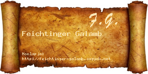 Feichtinger Galamb névjegykártya